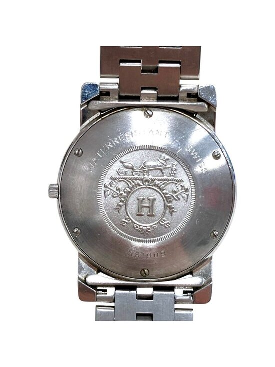 Hermes Carrick Watch SS Quartz White Dial main image 8